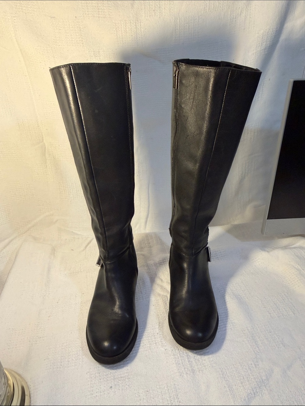 Kenneth Cole Reaction Women's Black Over-the-Knee Leather Boots